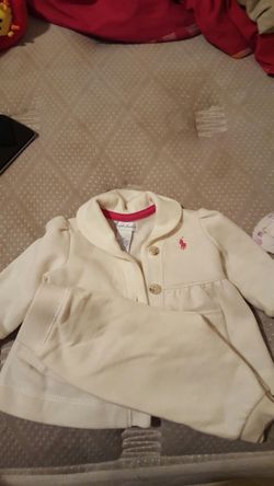 Baby girl polo sweatpant suit 3M