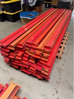 8' Teardrop Pallet Rack Load Beams (Warehouse Shelving)