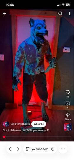 Halloween 7ft Werewolf Limb Ripper Animatronic