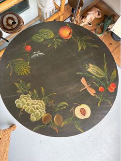 Beautiful vintage garden whimsical wooden table