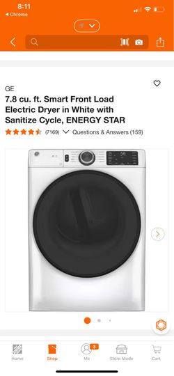 GE Brand New Inbox Electric Dryer Model GFD55ESSNWW