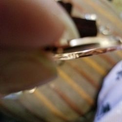 3 Piece Onyx Ring. .925 sterling Silver,  Rose gold Overlay