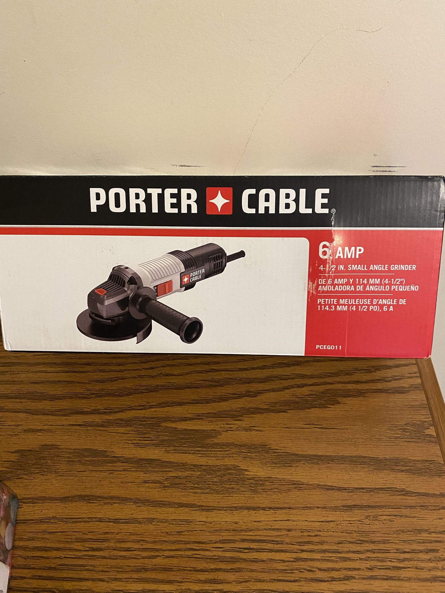 Nib Porter Cable 6 Amp 4.5” Small Angle Grinder