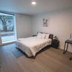 Queen Mattress and Bed Frame and Nightstands