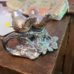 Silver Metal Bird Salt And Pepper