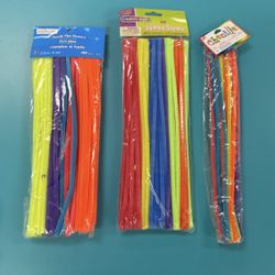 1000 Pipe cleaners for craft, hobby and Flowers - neon glitter, twisty, standard colors