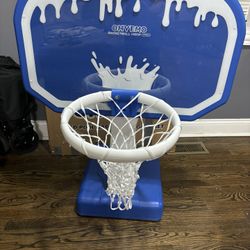 LED Pool Basketball Hoop, Oversized Swimming Pool Basketball Game Set with 14in LED Ri