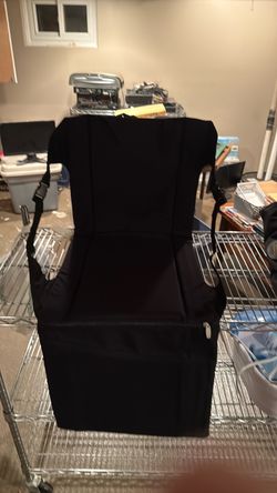 Black Folding Stadium Seat with Cooler