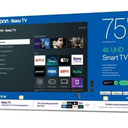 onn 75” Class 4K UHD Roku Smart Television