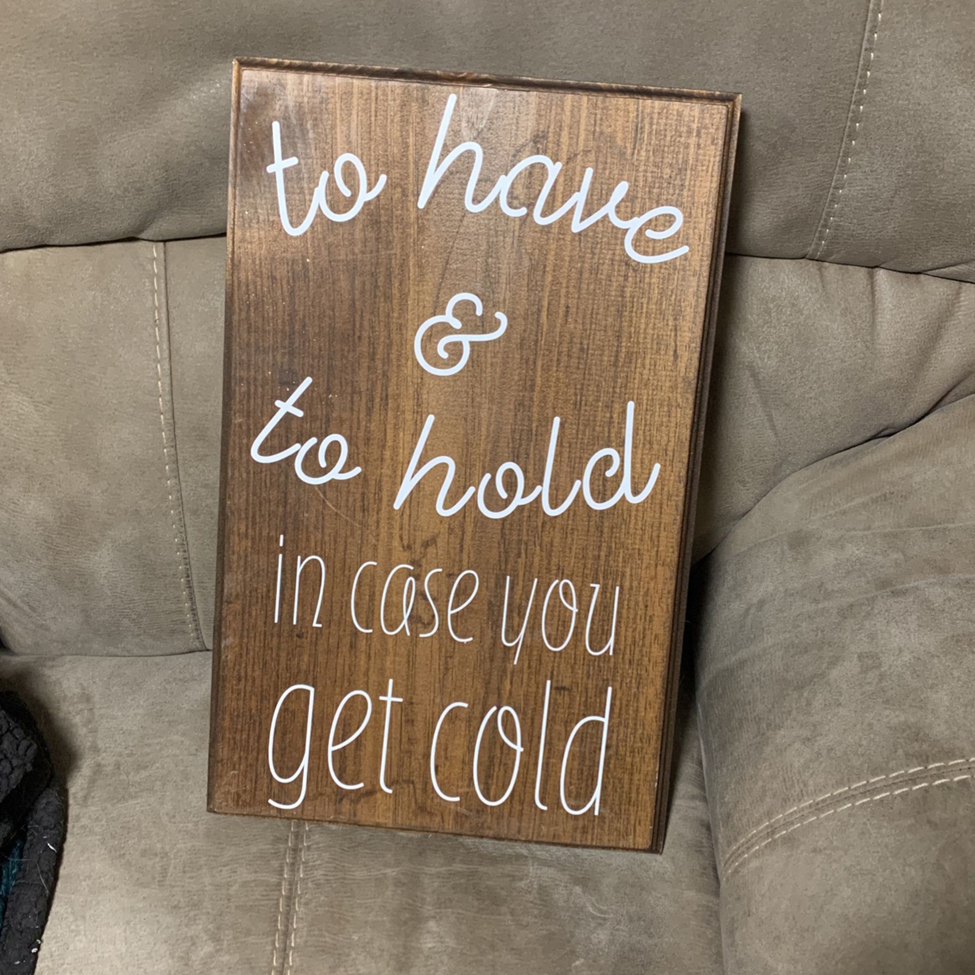 Wedding Sign For Blankets 