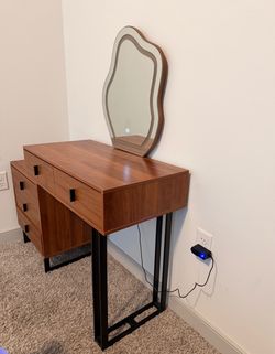 Walnut Vanity Desk