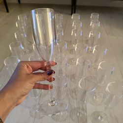 30 new acrylic unbreakable reusable clear champagne flutes