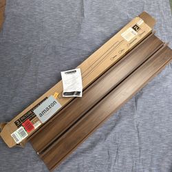 Floating Shelves for Wall 48 Inch | Picture Ledge Shelf Set of 2 | Solid Ash Wood Floating Shelves with Lip | Dark Wood Picture Shelf for Wall with Le