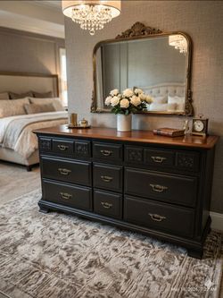 Sumter Cabinet Co Hard Rock Maple Triple Dresser Northern Suffolk