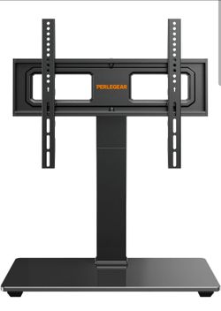Perlegear Universal Swivel TV Stand Base for 32–70 inch TVs, Height Adjustable Table Top TV Stand