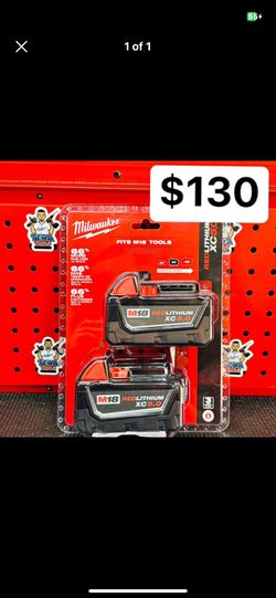 Milwaukee (2) 5.0 Batteries 