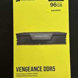 CORSAIR VENGEANCE 96GB (2x48GB) DDR5 DRAM 6400MT/s CL32 Memory Kit — Black