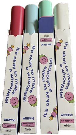 WHIPPIE Permanent Vinyl - 12" x 8 FT, Pastel Vinyl for Cricut, Adhesive Vinyl Roll 