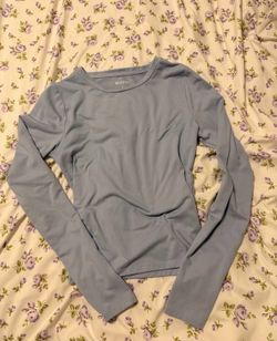 Hollister Light Blue Long-Sleeve Crewneck Tee