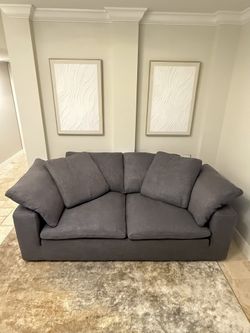 Restoration Hardware Luxe Cloud Couch 7ft - RH Sofa in Fog Grey