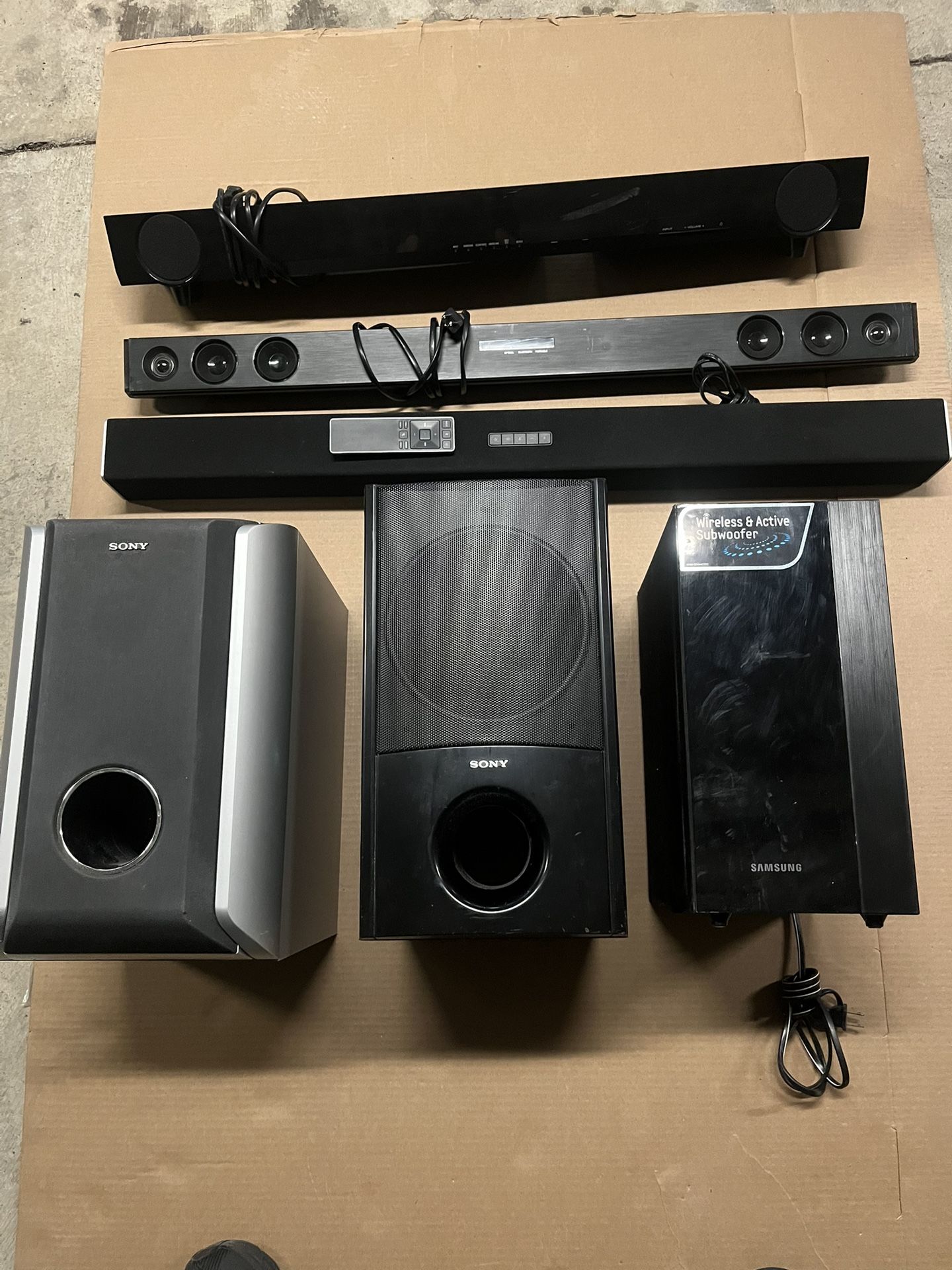 Yahama, LG, Vizio Sound Bars And 3 Subs
