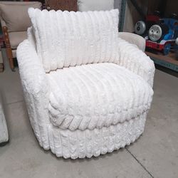 Circular Rotating/Swiveling Corduroy Chair