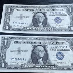 Billetes Serie Consecutiva Sello Azul😎