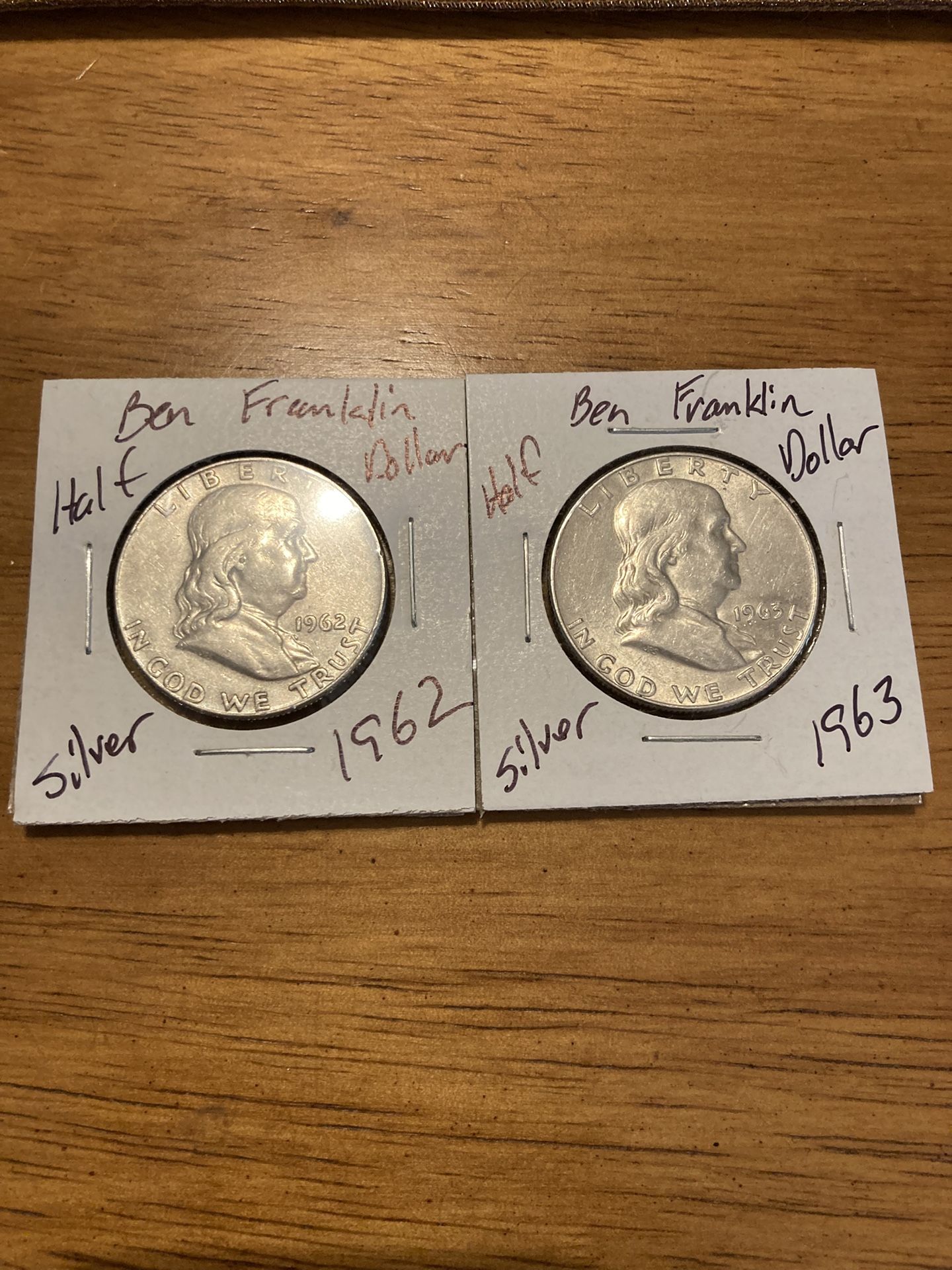 1962 & 1963 Silver Franklins