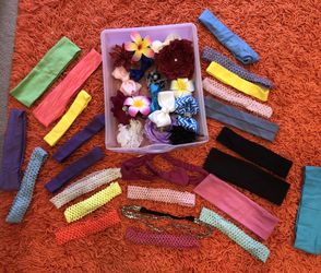 Girls Bows, Flower Clips, And Headbands