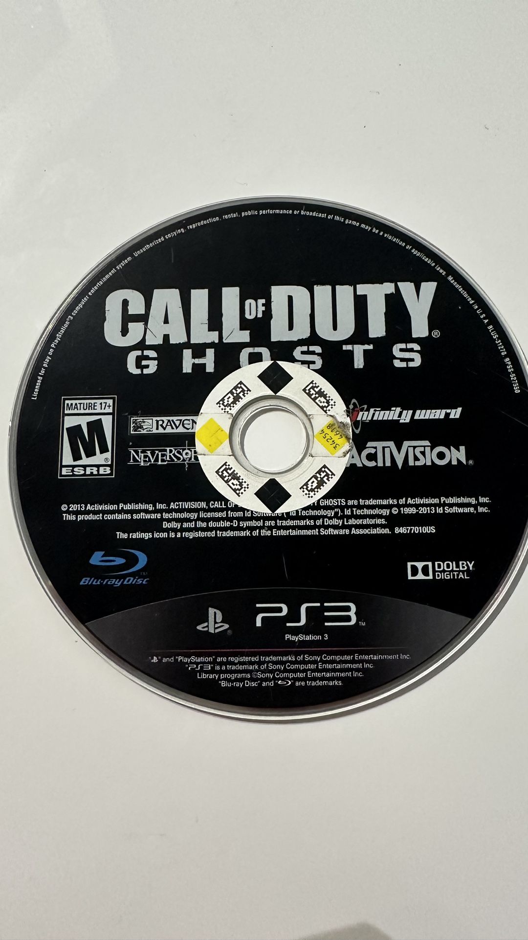 CALL OF DUTY GHOSTS: PS3- PLAYSTATION 3