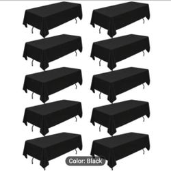 Black rectangular tablecloths