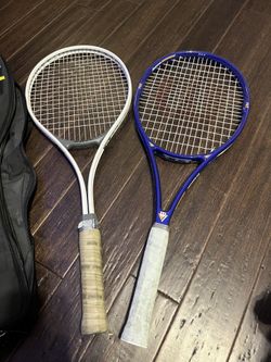 Two tennis rackets with bag