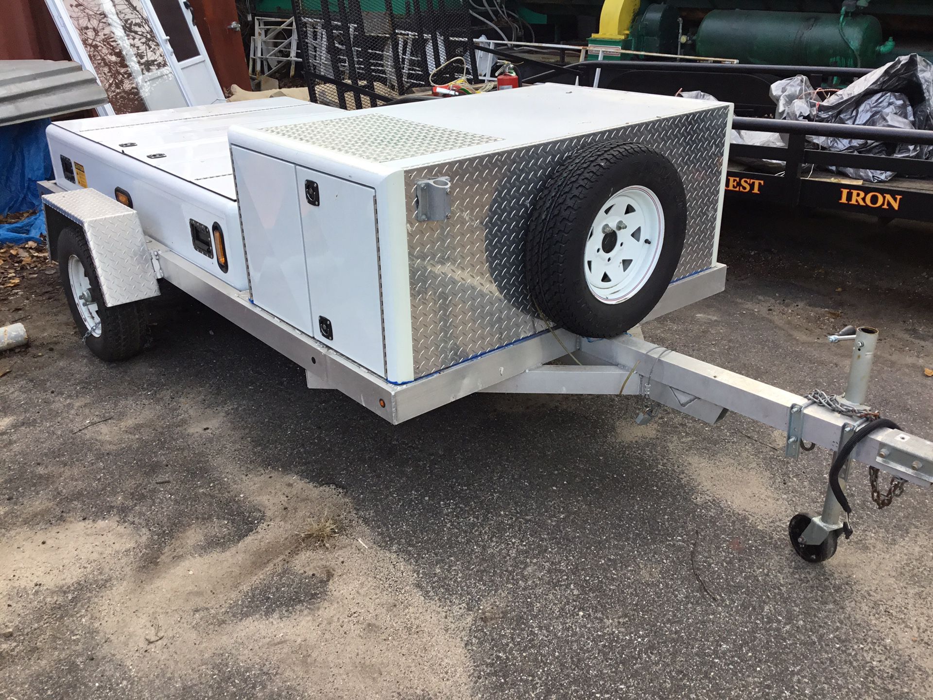 Communications aluminum trailer with dish and electronics. Make offer