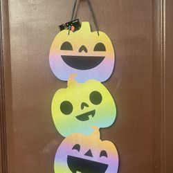 Halloween Pumpkin Hanging Sign..