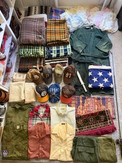 Vintage clothing, accessories, and antiques