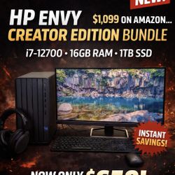 ¡LOOK AT THIS BEAST! 💻🔥 If you need real power, esta HP ENVY Desktop (2023 Model) es el nivel más alto. Perfect for Professional Work, 4K Video Edit