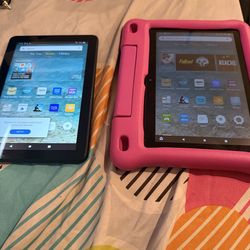 2 , 8 in  amazon fire tablets 8 th gen with chargers