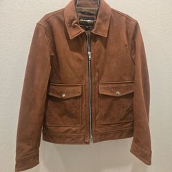 Haackers Brown Suede Zip-Up Jacket