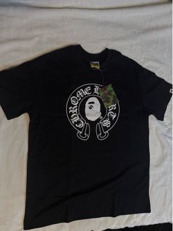 Black chrome heart bape shirt size large 50$