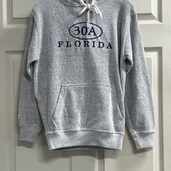 Basix of America Women’s 30A Florida Gray Hoodie Sweater -  Size Small - EUC