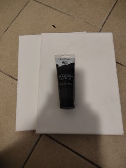 Canvas with black acrylic