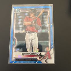 Bowman Chrome Corbin Carroll Blue Refractor Rookie