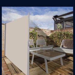 118.5" x 71" Patio Retractable Folding Side Awning Screen No delivery no holding no lowball