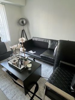 Genuine leather sofa