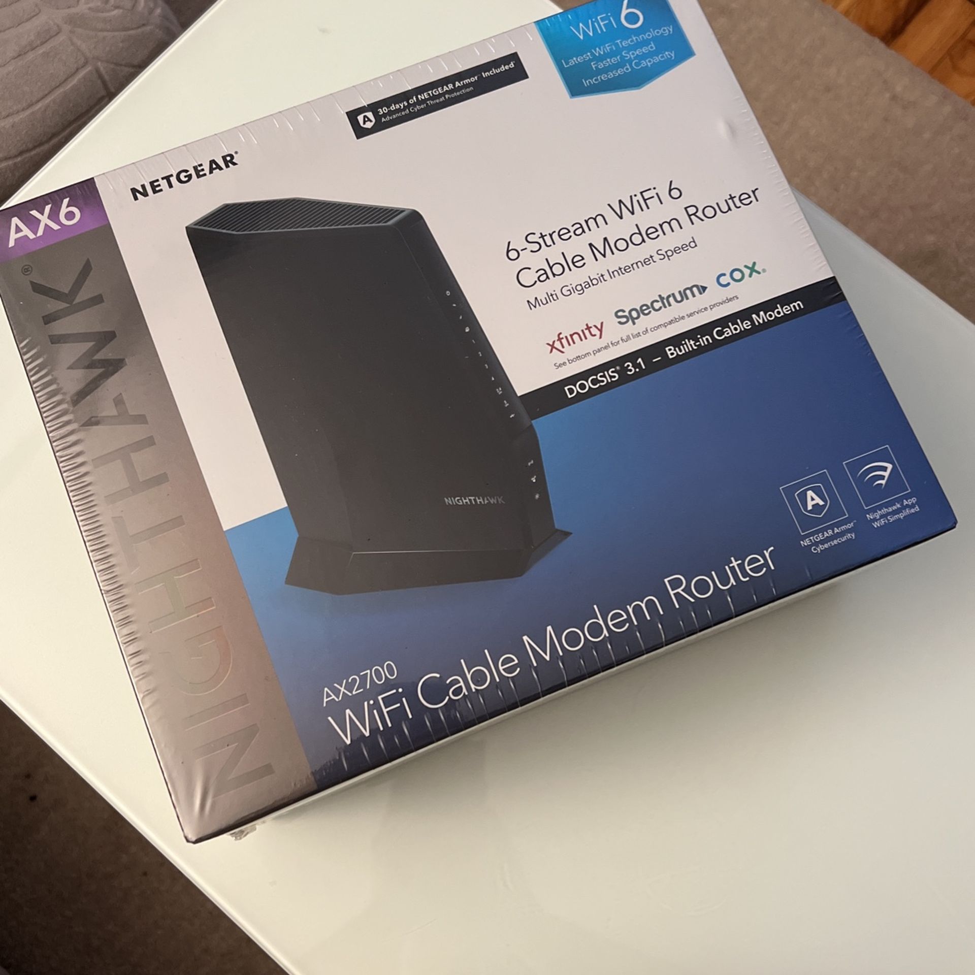 Netgear Nighthawk 6 Stream Wifi 6 Cable Modem Router