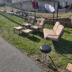 5 Pc Metal Patio Set 