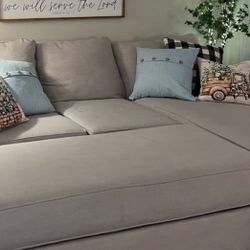 Couch With Large Ottoman - Living Spaces