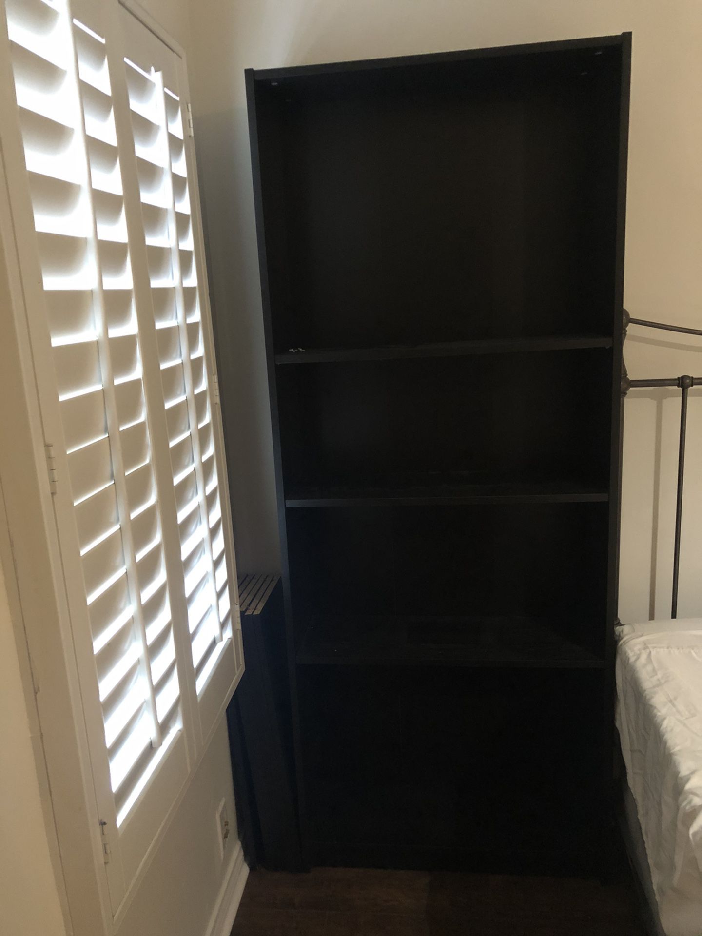 4 Black IKEA Bookshelves ($25 per unit)
