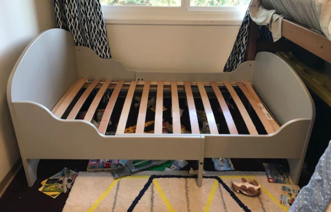 TROGEN Ext bed frame with slatted bed base grey