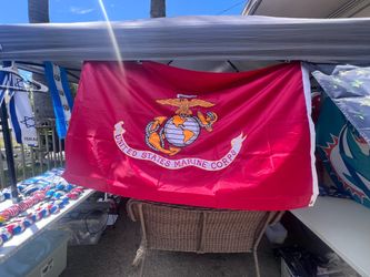 Marine corp flag size 5’x3’ double sided embroidered
